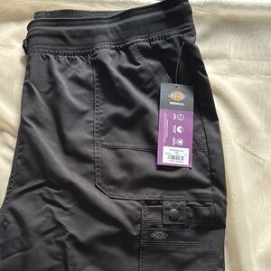 Dickies Black Medical Scrub Pants with Pockets